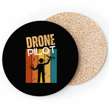 Discover Drone Pilot Quadcopter Vintage Retro Funny Drone Coasters