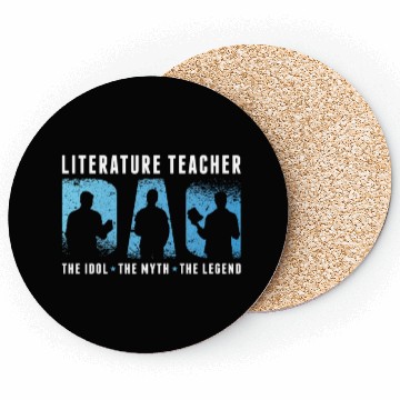 Discover Literature Teacher Dad The Idol The Myth Bookworm Coasters