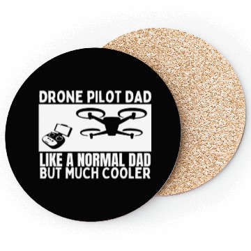 Discover Quadcopter Drone Pilot Dad Father Quote Funny Coasters
