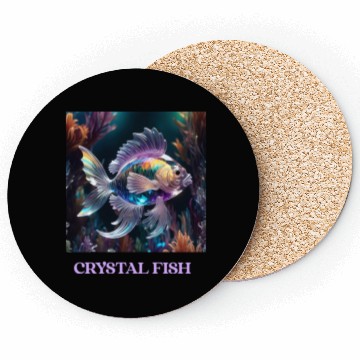 Discover Colorful Crystal Glass Fantasy Fish Coasters