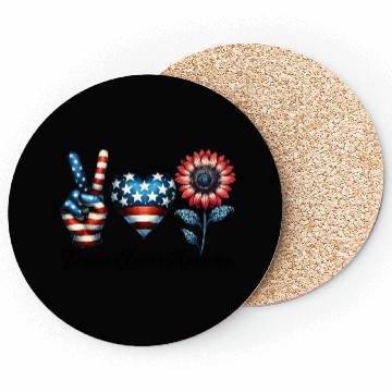 Discover Peace Love America Coasters
