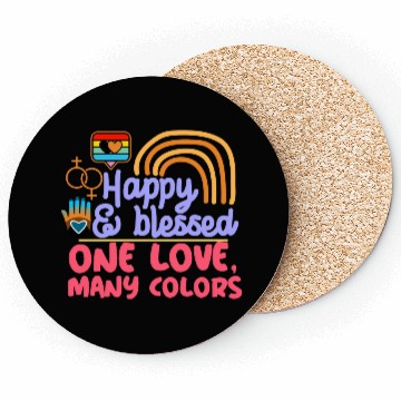 Discover pride month, happy and blessed, love is love Coasters