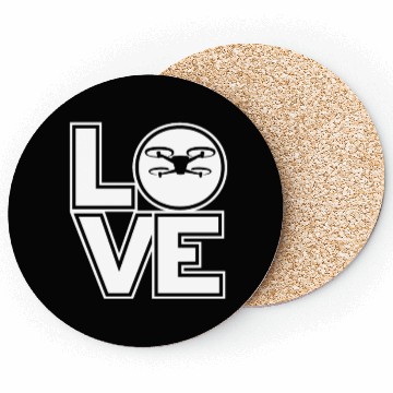 Discover Quadcopter LOVE Funny Drone Pilot Coasters