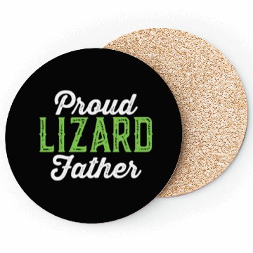 Discover Proud Lizard Father Coasters - Funny Pet Reptile