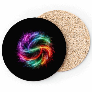 Discover Neon color ai particles Coasters