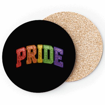 Discover Pride Embroidered Sequisn Effect Coasters