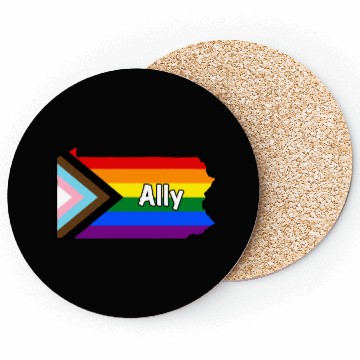 Discover Pennsylvania Pride Ally Progress Flag Coasters