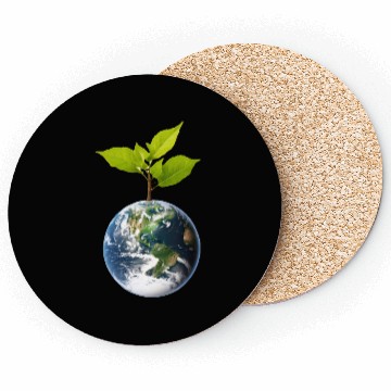 Discover Planet Earth with beautiful freshness growth tree Coasters
