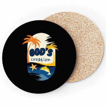 Discover God's Creation Summer Beach Vibes Coasters