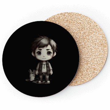 Discover Chibi Character Illustration Coasters