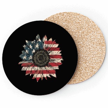 Discover Sunflower Flag Coasters