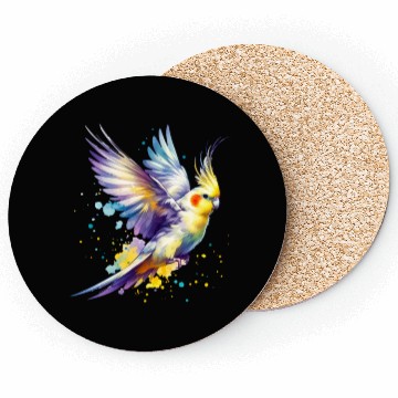 Discover Cockatiel in Flight Coasters