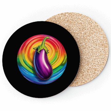 Discover LGBTQ Eggplant Coasters