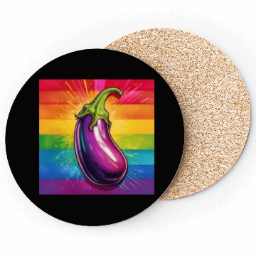Discover LGBTQ Eggplant Coasters