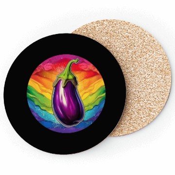Discover LGBTQ Eggplant Coasters