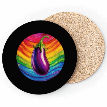 Discover LGBTQ Eggplant Coasters