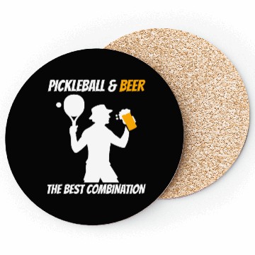 Discover Pickleball & Beer The Best Combination Fun Graphic Coasters