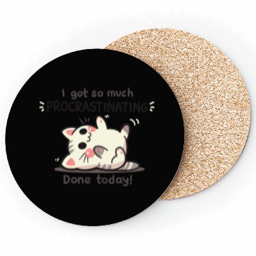 Discover Procrastinating Cat Coasters