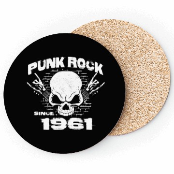 Discover 63rd Birthday - Punk Rock Since 1961 Skull Rock Coasters
