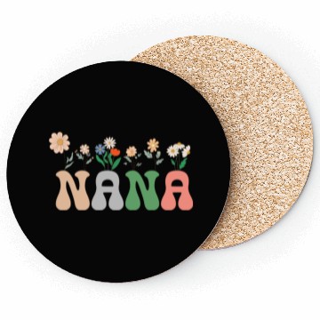 Discover Nana Wildflower Floral Design Cherry Blossom Nana Coasters