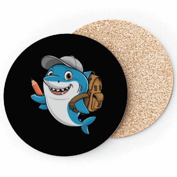 Discover back to school shark Coasters