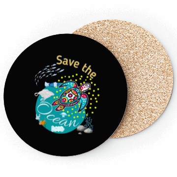 Discover Save Ocean Turtle Coasters