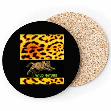 Discover WILD NATURE - LEOPARD design collection Coasters