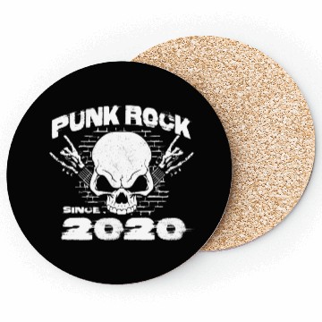 Discover Punk Rock Since 2020 - Skull Rock Hands 4th Coasters