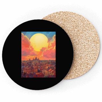 Discover Sunset in Dublin Ireland Coasters