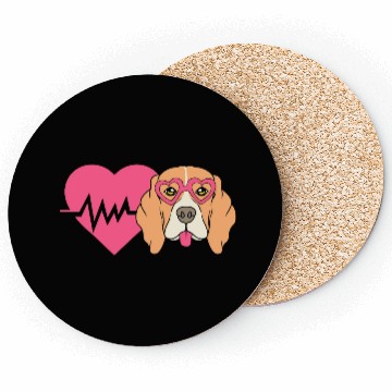 Discover Beagle Dog Mom Heartbeat Coasters