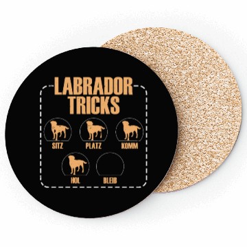 Discover LABRADOR TRICKS Funny Labrador Retriever Dog Coasters