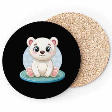 Discover polar bear cub Coasters