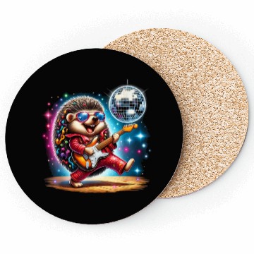 Discover Disco Ball Guitar Hedgehog Coasters