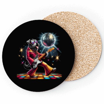 Discover Disco Giant Schnauzer Dog Coasters
