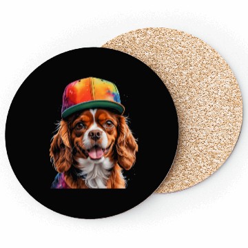 Discover Cavalier Charles Spaniel Snapback Graphic Coasters