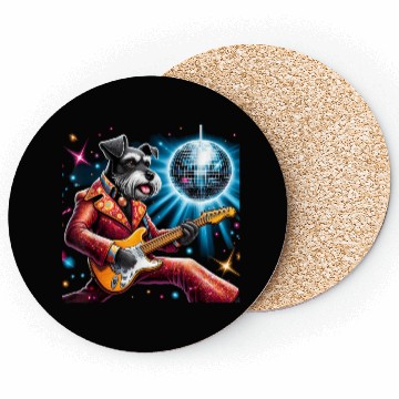 Discover Disco Miniature Schnauzer dog Coasters