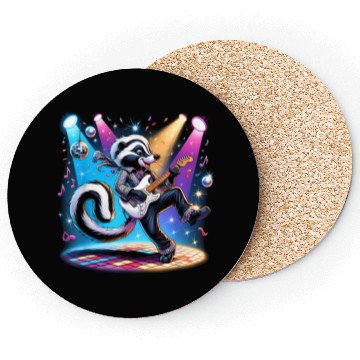 Discover Disco Ball Guitar Skunk Coasters