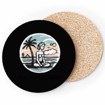 Discover Beach Yoga, Baby! Coasters