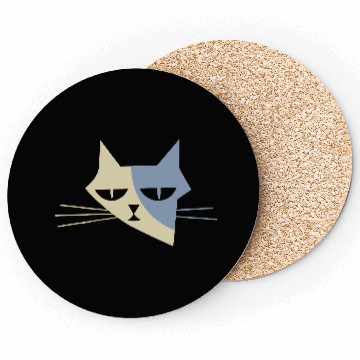 Discover Cat portrait - Catastrophic face no.1 Coasters