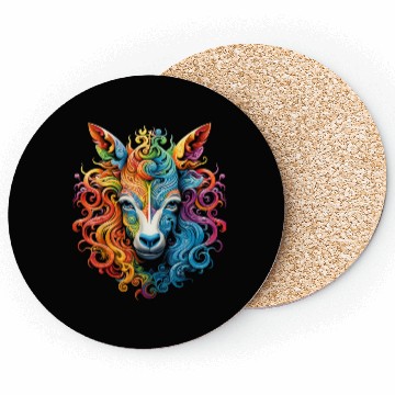 Discover Mandala Animal Graphic Colorful Coasters