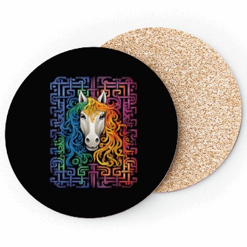 Discover Mandala Animal Colorful Artwork Coasters