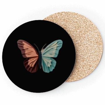 Discover Pastel Origami Butterfly Design Coasters