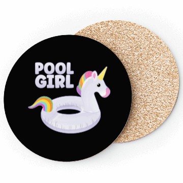 Discover Pool Girl Unicorn Floatie Swimming Pool Coasters