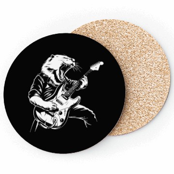 Discover Rock and Roll Otter Guitar Coasters