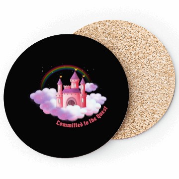 Discover Committed to the Quest Castle Design Coasters
