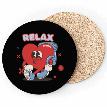 Discover Red Love Retro Coasters