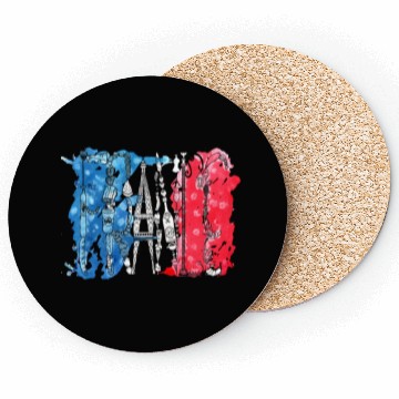 Discover France icons Coasters