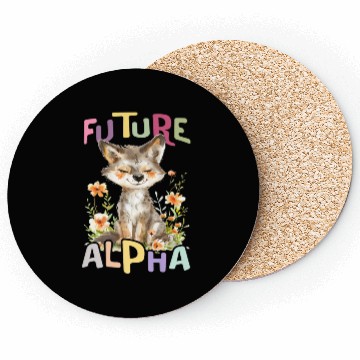 Discover future wolf flowers Premium Coasters
