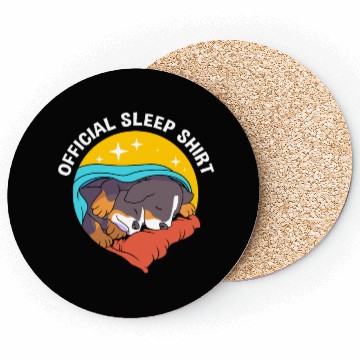 Discover Funny Bernese Dog Sleeping Official Sleep Coasters