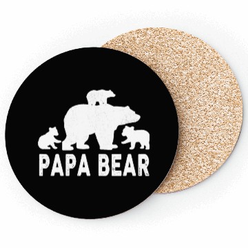 Discover Papa Bear Fathers Day 3 Cubs Kid Coasters